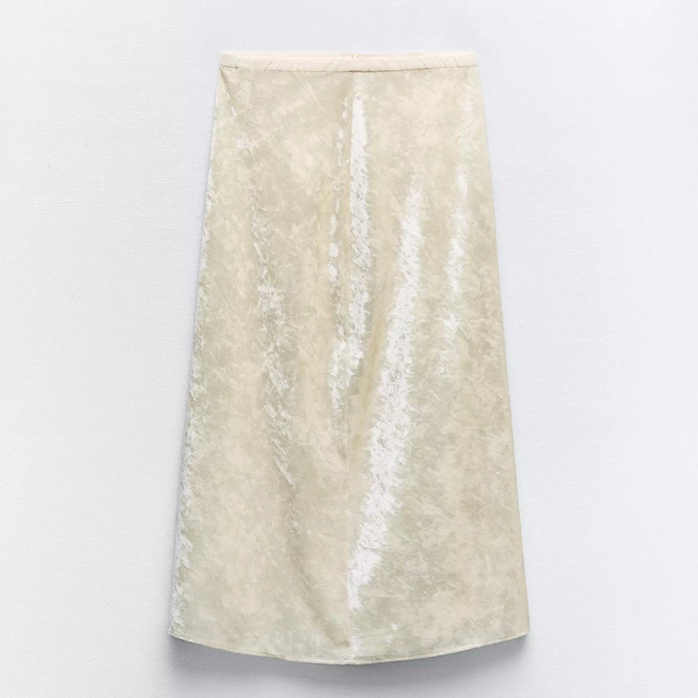 Zara velvet midi skirt
